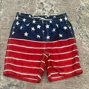 Old Navy Red and Blue Swim Trunks Americana Style